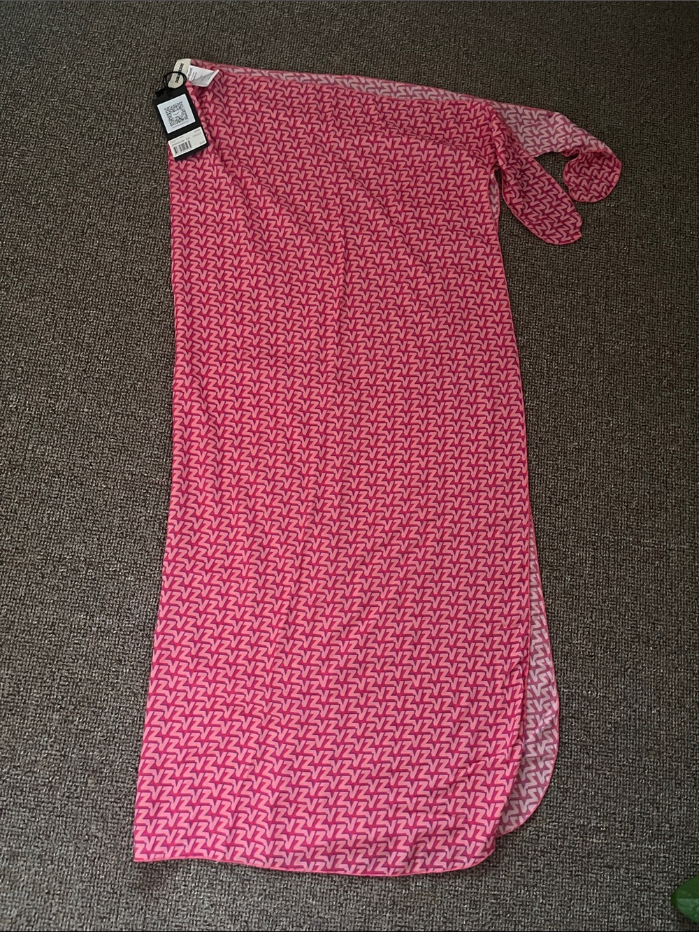 Zadig & Voltaire Pink Logo-Pattern Women's Swim Sarong